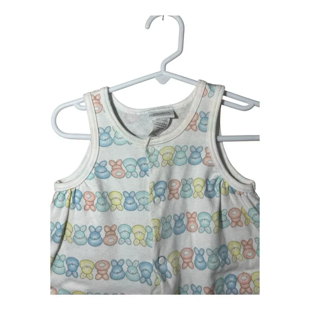 Vintage Carter’s Baby Romper SIZE 6-9 Months Bunnies Gender Neutral Made In USA